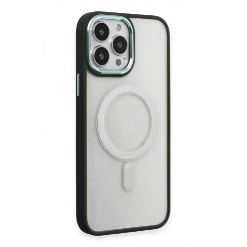 Mey İthalat®  iPhone 15 Pro Max Kılıf Room Magneticsafe Silikon - Köknar Yeşili