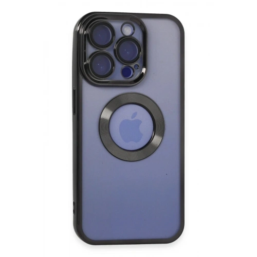 Mey İthalat®  iPhone 15 Pro Max Kılıf Slot Silikon - Siyah