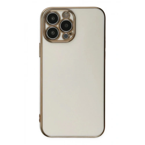 Mey İthalat®  iPhone 15 Pro Max Kılıf Volet Silikon - Beyaz