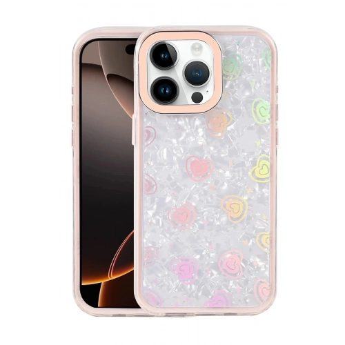 Mey İthalat®   iPhone 15 Pro Max Lumi Desenli Kapak - Pembe