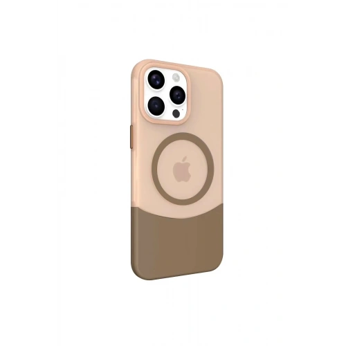 Mey İthalat®  iPhone 15 Pro Max PC Suit Magsafe Kapak - Kahverengi