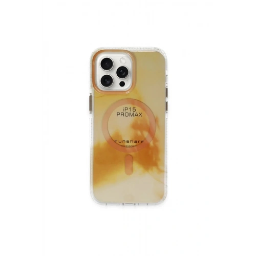 Mey İthalat®  iPhone 15 Pro Max Phantom Magsafe Kapak - Gold