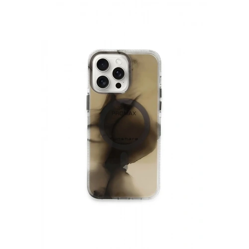 Mey İthalat®  iPhone 15 Pro Max Phantom Magsafe Kapak - Siyah