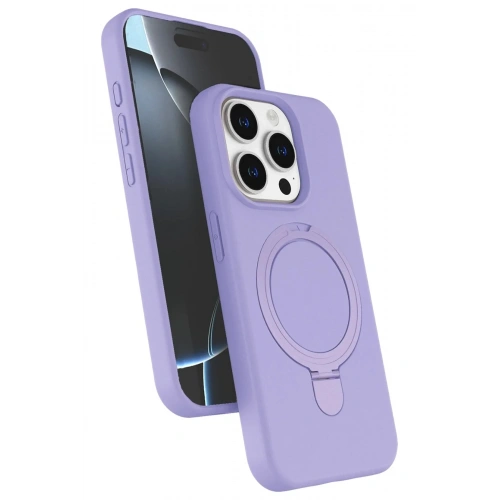 Mey İthalat®   iPhone 15 Pro Max Regal Magsafe Standlı Kapak - Lila