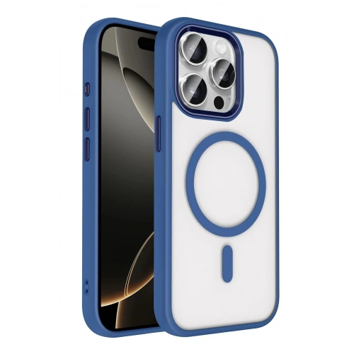 Mey İthalat®   iPhone 15 Pro Max Terea Magsafe Kapak - Lacivert
