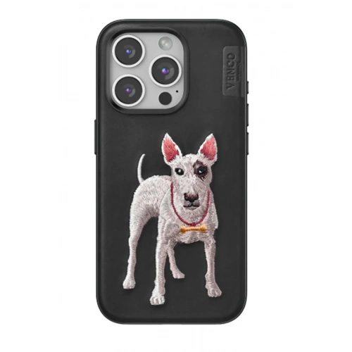Mey İthalat®  iPhone 15 Pro Perma Desenli Kapak - Siyah