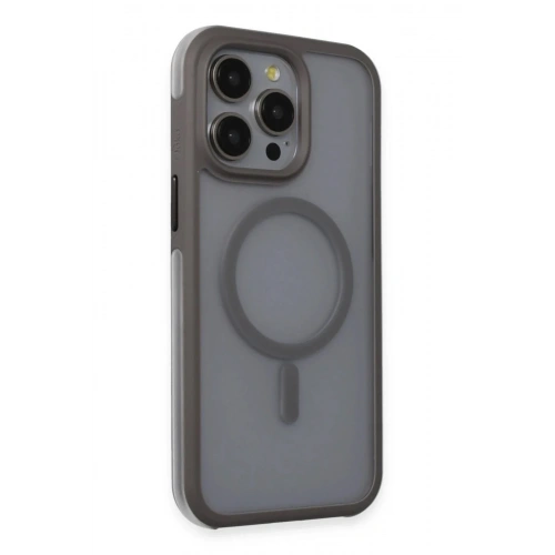 Mey İthalat®  iPhone 15 Pro Toras Airbag Magsafe Kapak - Titan Gri