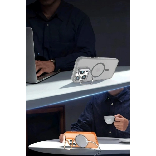 Mey İthalat®  iPhone 16 Flet Lens Magsafe Kapak - Siyah