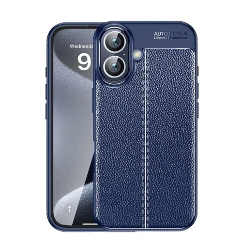 Mey İthalat®  iPhone 16 Kılıf Auto Focus Kapak - Lacivert