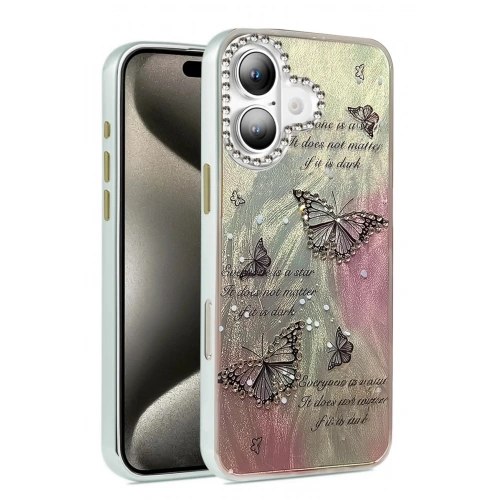 Mey İthalat®  iPhone 16 Kılıf Blade Aynalı Desenli Kapak - Desen 6
