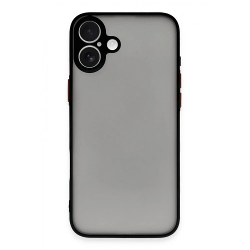 Mey İthalat®  iPhone 16 Kılıf Montreal Silikon Kapak - Siyah