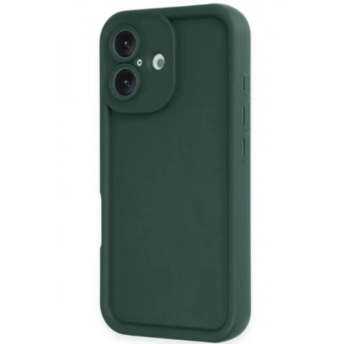 Mey İthalat®  iPhone 16 Kılıf Viera Silikon - Koyu Yeşil