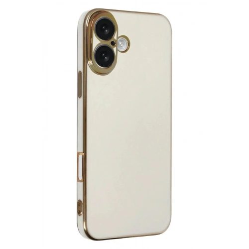 Mey İthalat®  iPhone 16 Kılıf Volet Silikon - Beyaz