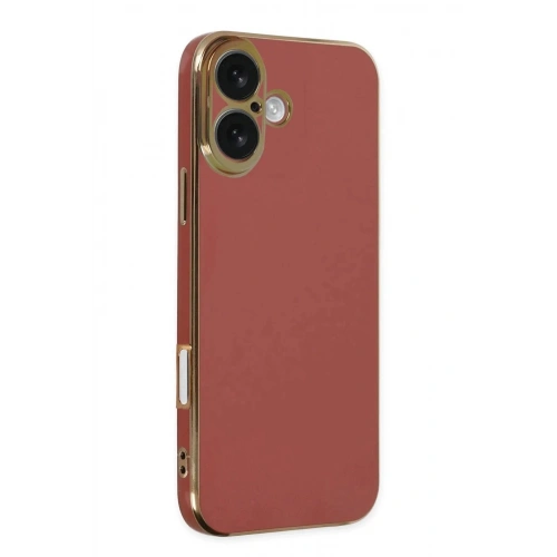 Mey İthalat®  iPhone 16 Kılıf Volet Silikon - Kırmızı