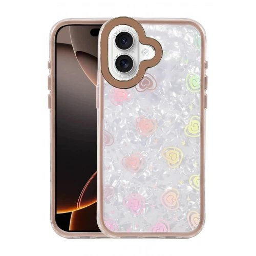 Mey İthalat®   iPhone 16 Lumi Desenli Kapak - Çöl Titanyum