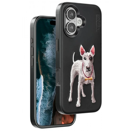Mey İthalat®  iPhone 16 Perma Desenli Kapak - Siyah