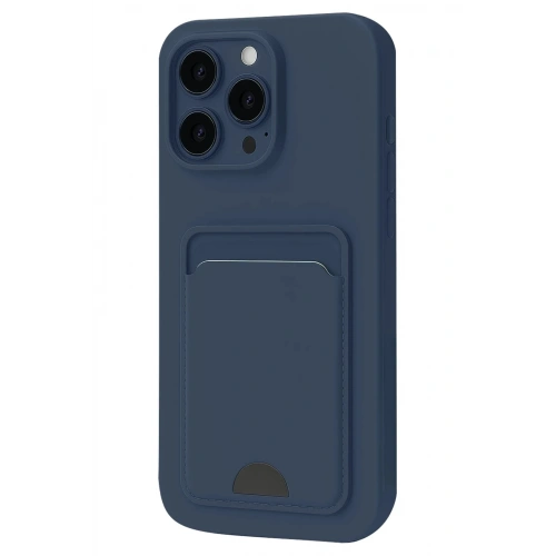 Mey İthalat®  iPhone 16 Plus Kılıf Kelvin Kartvizitli Silikon - Lacivert