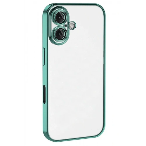 Mey İthalat®  iPhone 16 Plus Kılıf  Lensli Silikon - Turkuaz