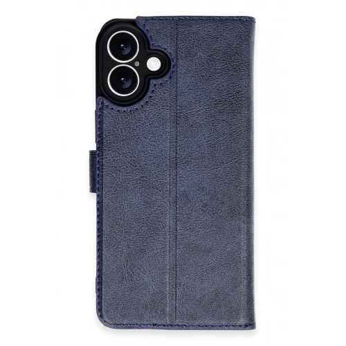 Mey İthalat®  iPhone 16 Plus Kılıf Trend S Plus Kapaklı Kılıf - Lacivert