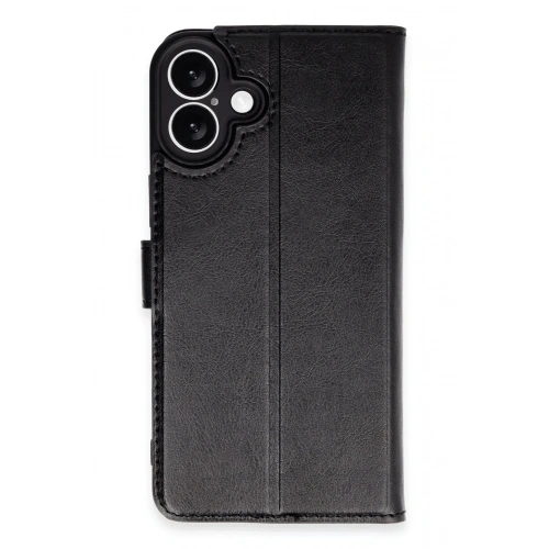 Mey İthalat®  iPhone 16 Plus Kılıf Trend S Plus Kapaklı Kılıf - Siyah