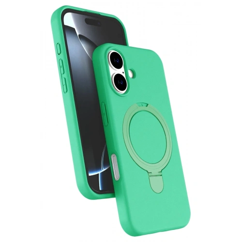 Mey İthalat®   iPhone 16 Plus Regal Magsafe Standlı Kapak - Yeşil