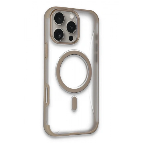 Mey İthalat®  iPhone 16 Pro Hilton Magsafe Kapak - Gold