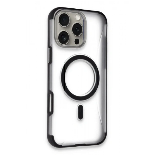 Mey İthalat®  iPhone 16 Pro Hilton Magsafe Kapak - Siyah