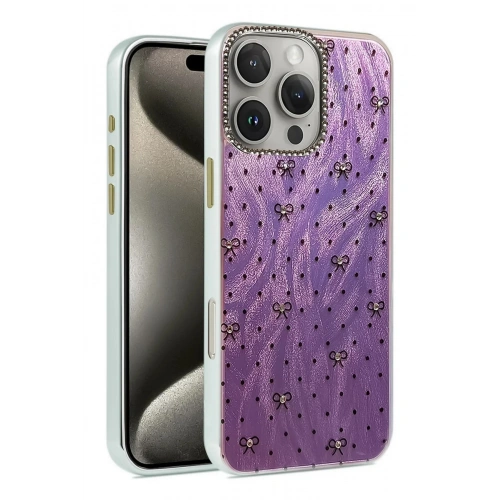 Mey İthalat®  iPhone 16 Pro Kılıf Blade Aynalı Desenli Kapak - Desen 2