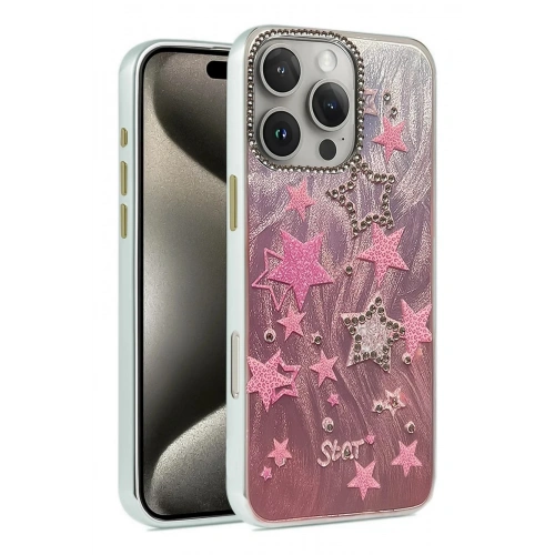 Mey İthalat®  iPhone 16 Pro Kılıf Blade Aynalı Desenli Kapak - Desen 7