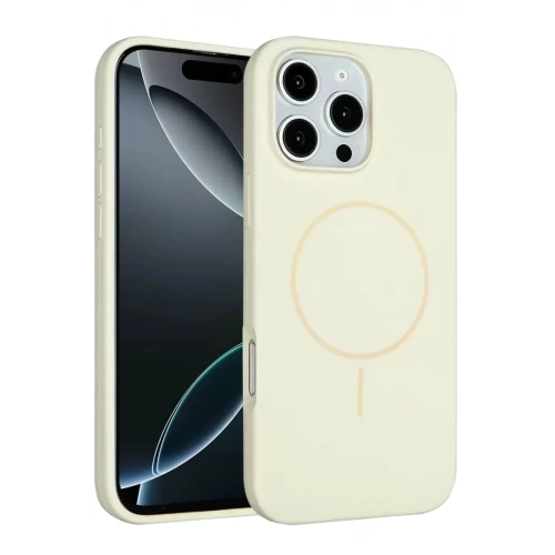 Mey İthalat®   iPhone 16 Pro Kılıf Jully Magsafe Kapak - Bej