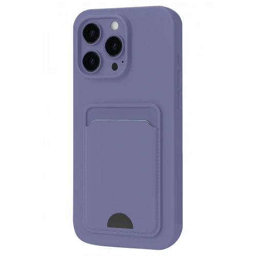 Mey İthalat®  iPhone 16 Pro Kılıf Kelvin Kartvizitli Silikon - Lila