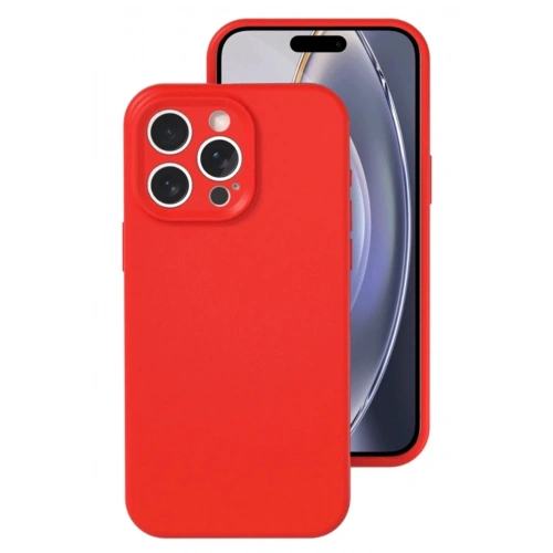 Mey İthalat®   iPhone 16 Pro Kılıf Nano içi Kadife Silikon - Kırmızı
