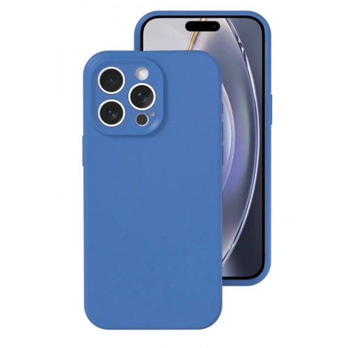 Mey İthalat®  iPhone 16 Pro Kılıf Nano içi Kadife Silikon - Mavi
