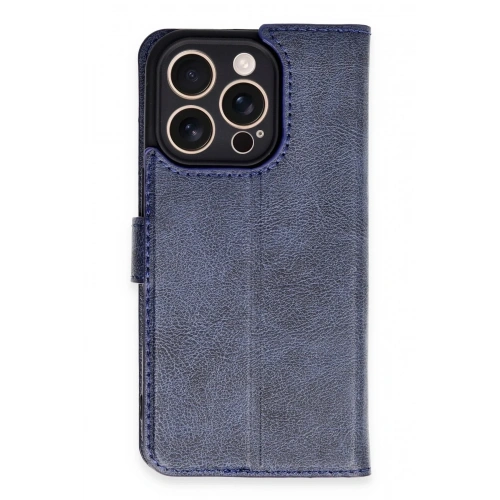 Mey İthalat®  iPhone 16 Pro Kılıf Trend S Plus Kapaklı Kılıf - Lacivert