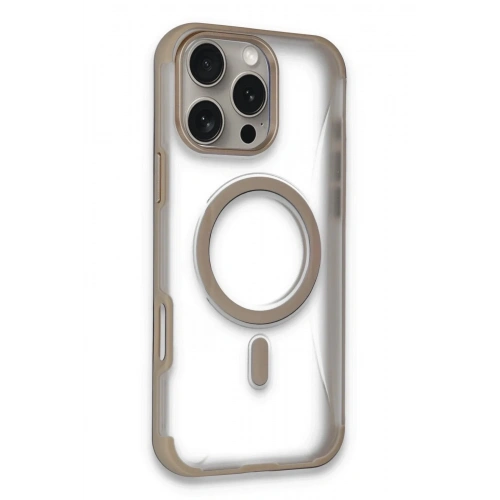 Mey İthalat®  iPhone 16 Pro Max Hilton Magsafe Kapak - Gold