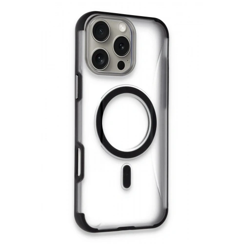 Mey İthalat®  iPhone 16 Pro Max Hilton Magsafe Kapak - Siyah