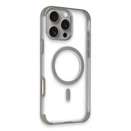 Mey İthalat®  iPhone 16 Pro Max Hilton Magsafe Kapak - Titan Gri