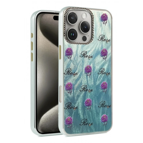 Mey İthalat®  iPhone 16 Pro Max Kılıf Blade Aynalı Desenli Kapak - Desen 9