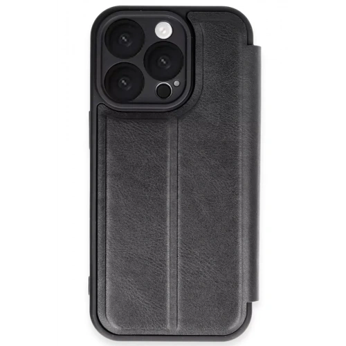 Mey İthalat®   iPhone 16 Pro Max Kılıf Flip Cover - Siyah