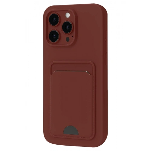 Mey İthalat®  iPhone 16 Pro Max Kılıf Kelvin Kartvizitli Silikon - Bordo