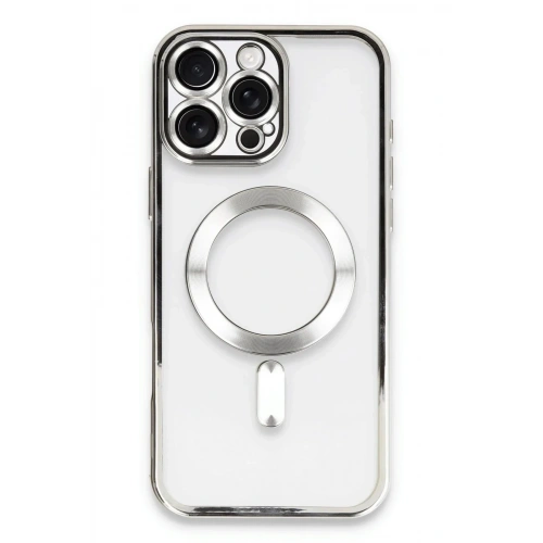 Mey İthalat®  iPhone 16 Pro Max Kılıf Kross Magneticsafe Kapak - Gümüş