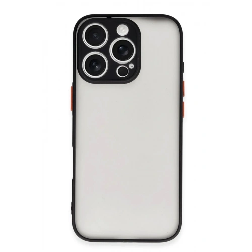 Mey İthalat®  iPhone 16 Pro Max Kılıf Montreal Silikon Kapak - Siyah