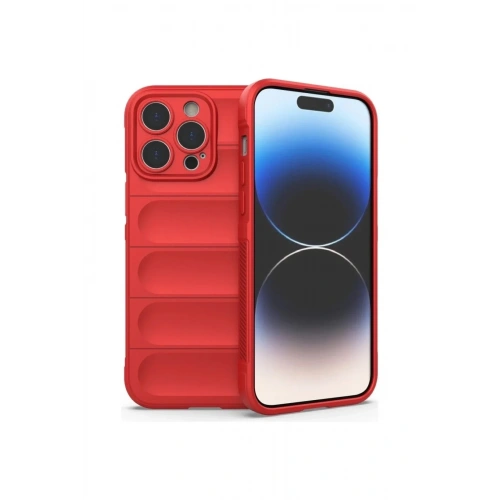 Mey İthalat®  iPhone 16 Pro Max Kılıf Optimum Silikon - Kırmızı