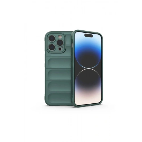 Mey İthalat®  iPhone 16 Pro Max Kılıf Optimum Silikon - Koyu Yeşil