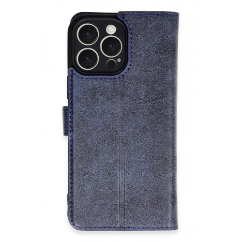 Mey İthalat®  iPhone 16 Pro Max Kılıf Trend S Plus Kapaklı Kılıf - Lacivert