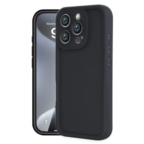Mey İthalat®  iPhone 16 Pro Max Kılıf Viera Silikon - Siyah