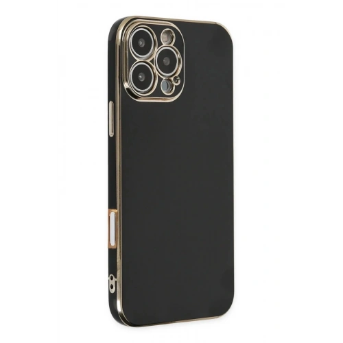 Mey İthalat®  iPhone 16 Pro Max Kılıf Volet Silikon - Siyah