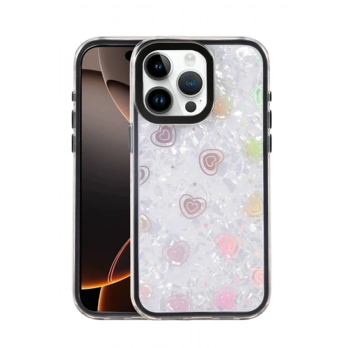 Mey İthalat®   iPhone 16 Pro Max Lumi Desenli Kapak - Siyah