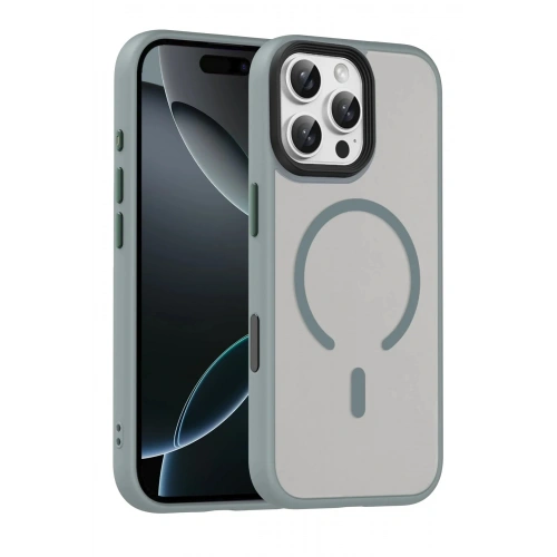 Mey İthalat®   iPhone 16 Pro Max Megane Magsafe Kapak - Titan Gri