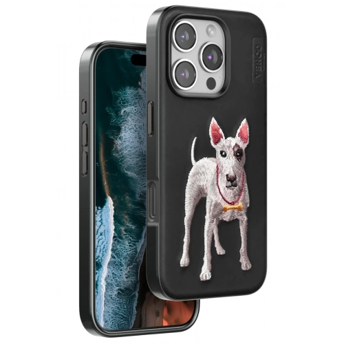 Mey İthalat®  iPhone 16 Pro Max Perma Desenli Kapak - Siyah